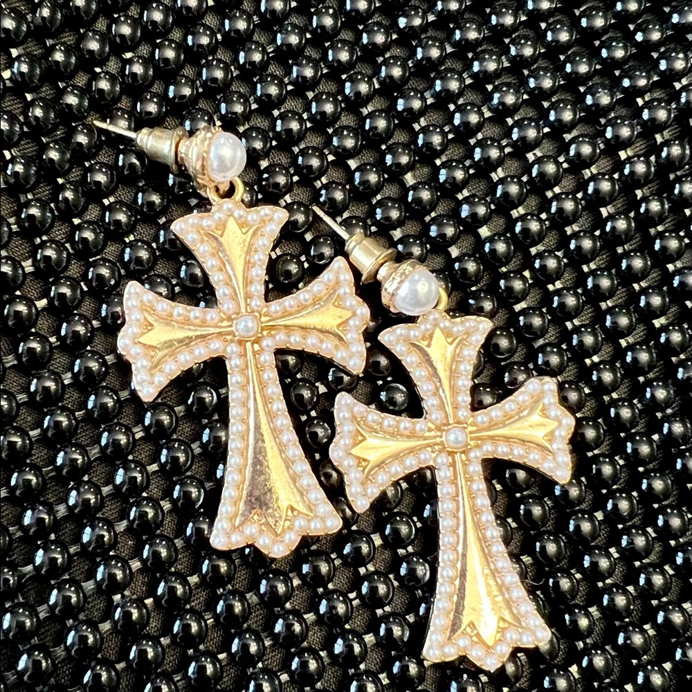 Cross earrings - Picture 2 of 2